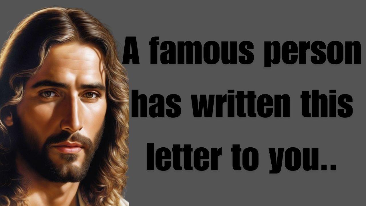 A famous person has written this letter to you..