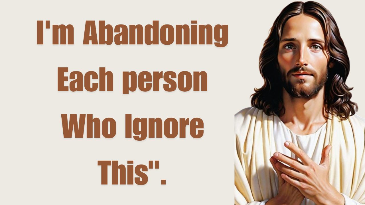 I’m Abandoning Each person Who Ignore This”.